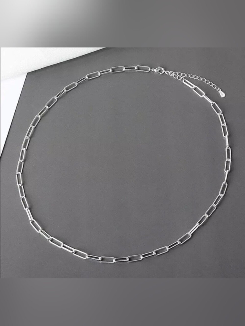 925 Sterling Silver Paperclip Chain Necklace
